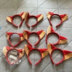 Red and Tan Kids Fox Ear Headband - Packable Costume Accessory